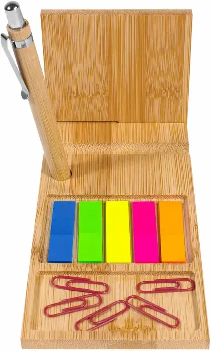 Organizador de escritorio de bambú